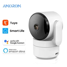 AMOROM Tuya WiFi Security Camera 1080P Indoor PTZ Night Vision Motion Detect