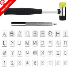 ZMAAGG 38 PCS Leather Stamps, Stamping Tools, Leathers 38 PCS, Black