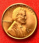 1941-S Lincoln Wheat Cent Penny GEM RED BU From an Original Bank Roll