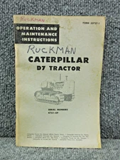 OEM Factory CAT Caterpillar D7 Dozer Tractor 47A Operation Maintenance Manual