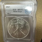 U.S. - 2021 1 oz. Silver American Eagle Type 1 (ICG MS 70