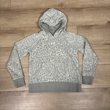 Under Armour Sweatshirt Youth Medium Gray Hoodie Pullover Boys All Over Print