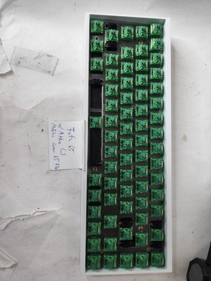 KBDFans Tofu 65 E-White Keyboard With Akko CS Matcha Green Switches