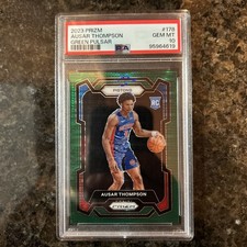 2023-24 Prizm Ausar Thompson Green Pulsar PSA 10 Rookie Rc #178 3/25