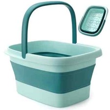 Collapsible Foot Bath Basin Foot soak Tub, Foot Soaking Tub with Massage Green