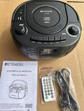 TR621 CD Player Boombox, Cassette Tape Player, Portable AM FM Record Radio Home