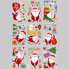 Christmas Window Clings 9 Sheet, 120 PCS Party Complete Christmas Window Clings