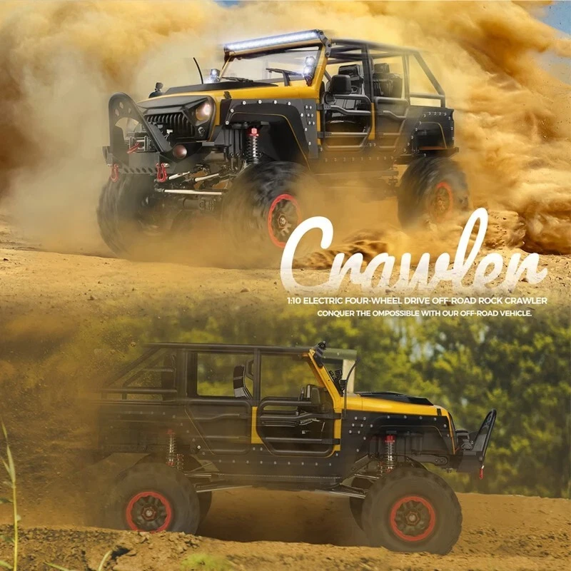 1/10 RC Double Pickup 4WD 4x4 Remote Control Rock Off Road Crawler Car Model RTR - Image 3 of 4