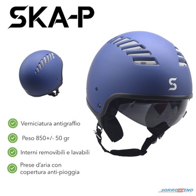 CASCO JET APERTO CON PRESE D'ARIA VISIERA A SCOMPARSA BLU ARGENTO MOTO  SCOOTER | eBay