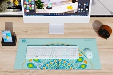 2.4G Wireless Keyboard + Mouse Set for Home Office Notebook Desktop White Green
