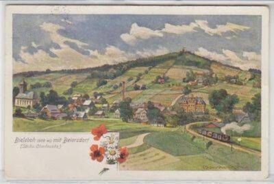 07449 Postcard Bieleboh with Beiersdorf total view 1910