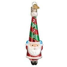 Old World Christmas 2022 Happy Santa Blown Glass Christmas Ornament