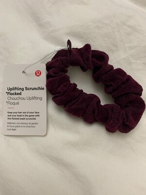 Lululemon Uplifting Scrunchie *Flocked NWT Dark Adobe Color Mesh Velour