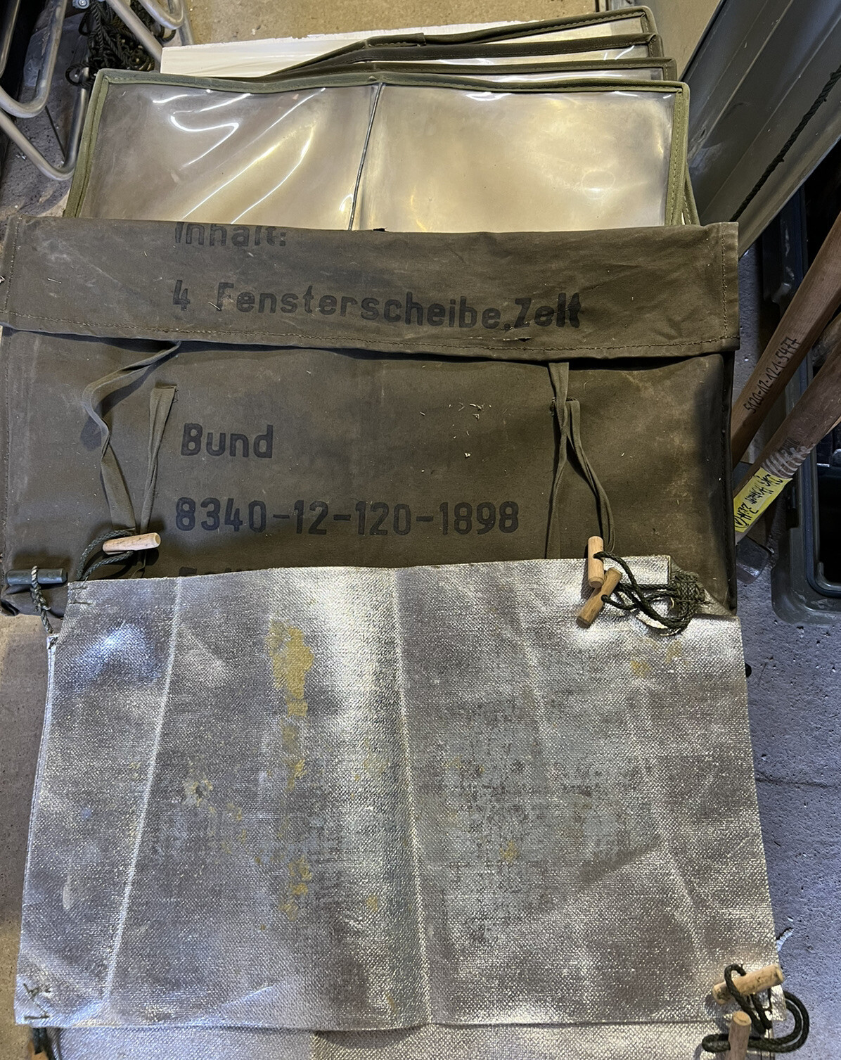 Original Bundeswehr Gefechtszelt, Fenster