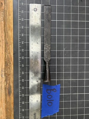 Vintage Unbranded Socket Firmer Beveled Chisel Hand Forged 8'' Long Made In U.S.A