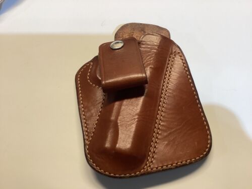 ALESSI brown leather holster IWB COLT COMMANDER 4 1/4 or similar - Afbeelding 1 van 6