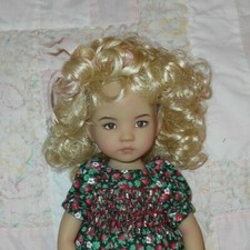 BELL MELANIE Doll Wig Size 7/8 PALE BLONDE Full Head of Loose Curls Full Cap NWT
