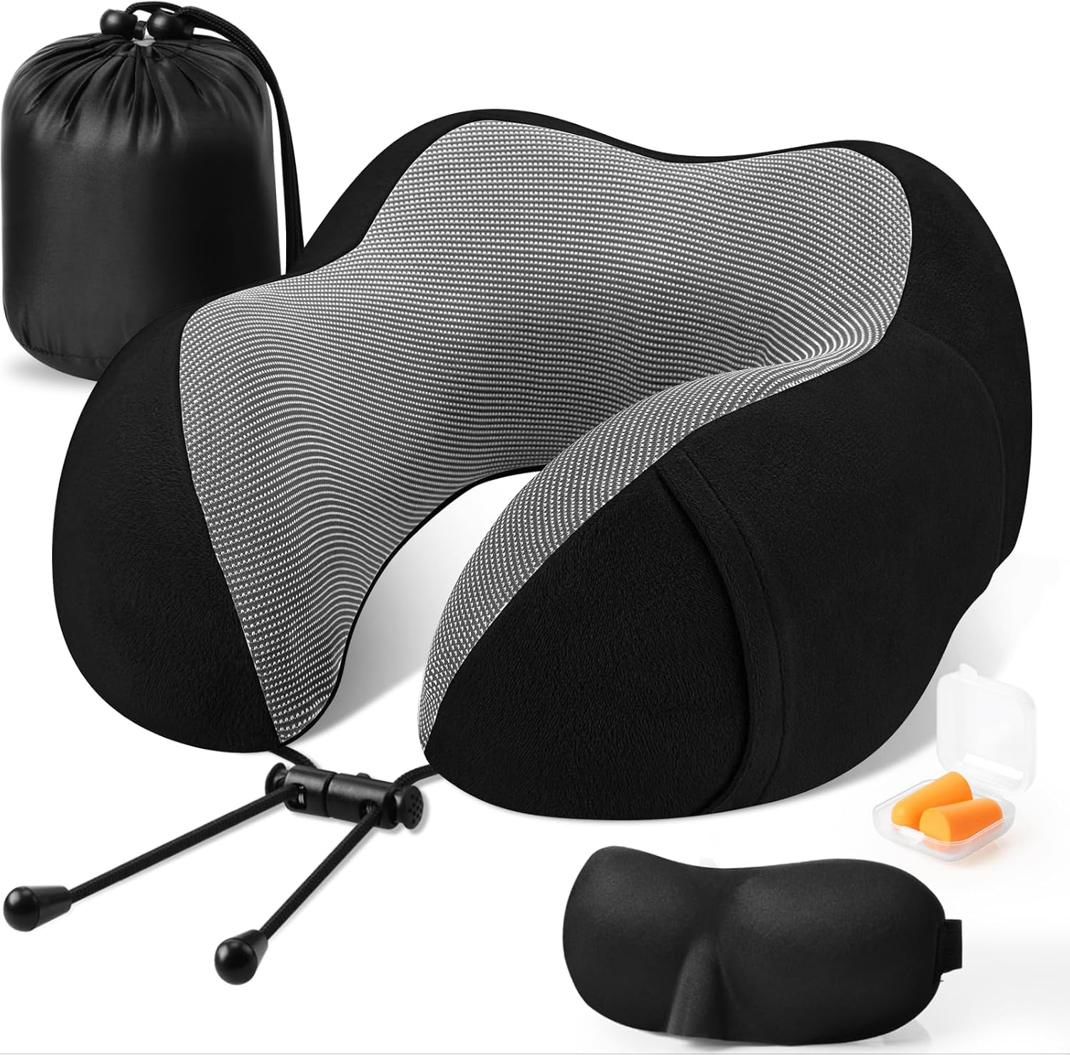 Premium Memory Foam Travel Pillow for Neck Support & Comfortable Sleep-image