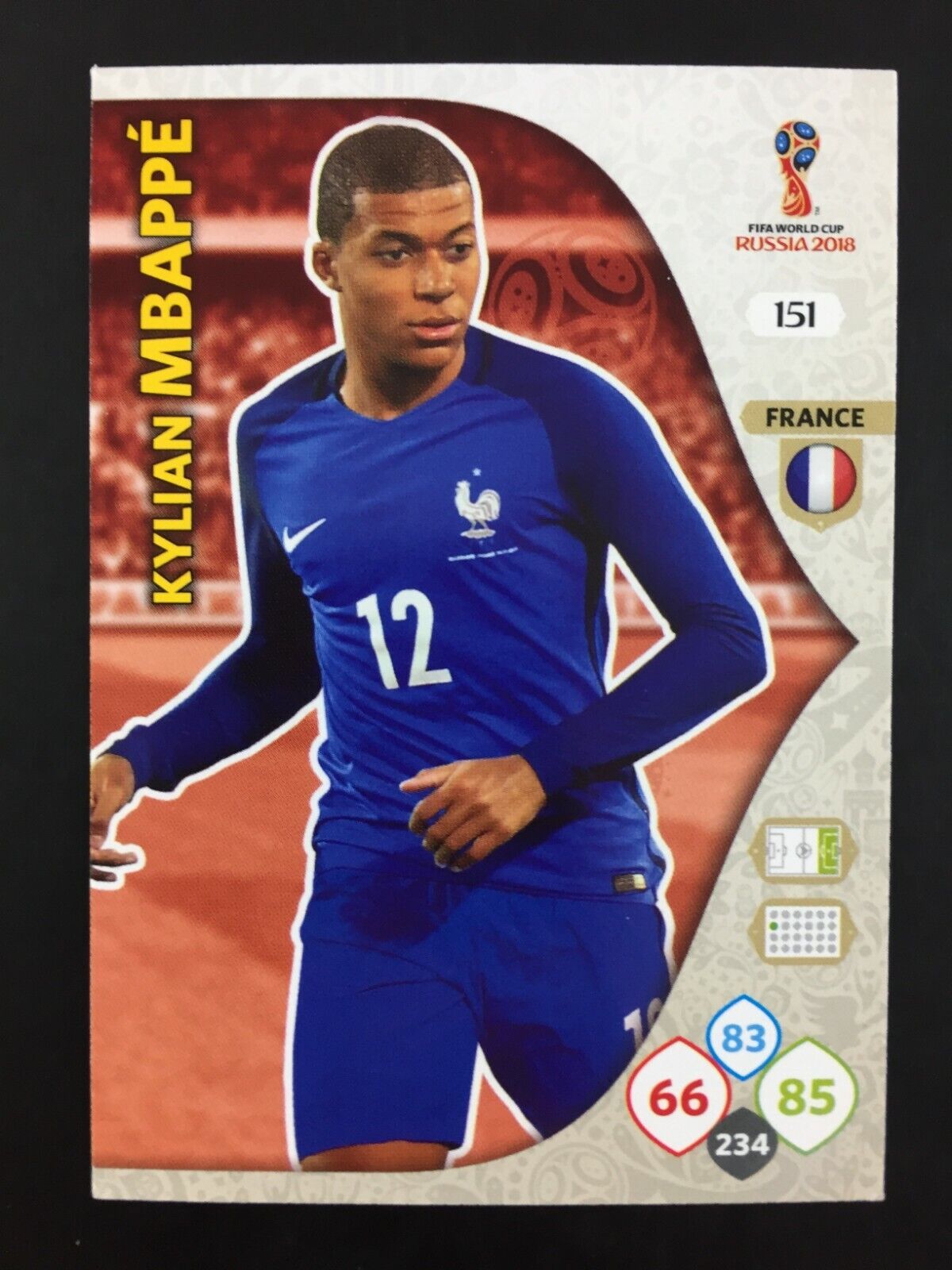 Kylian Mbappe Rookie Card Panini Foot XL Adrenalyn 2018 World Cup Russia  #151.