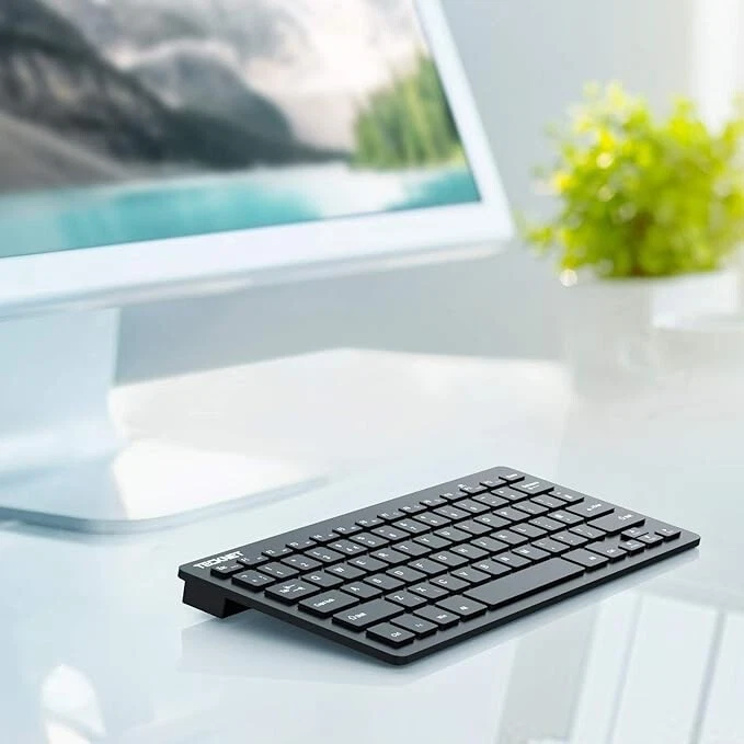 TECKNET Slim Kabellose Tastatur, Deutsches Layout, 78 Tasten Mini Wireless Tasta - Bild 2 von 4