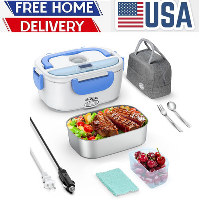 1.5L Electric Heating Lunch Box Portable for Car Office Food Warmer Container US