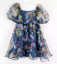 Care Bears kids' girls' organza puffy sleeve dress Size Large 10/12 