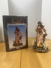 Young's Inc Native American "Indian Maiden Shepherd" Nativity Limited Edition