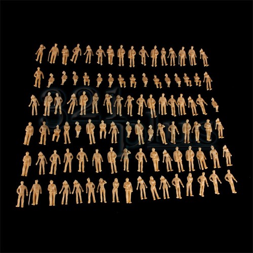 100 Stk. Modellbau Figuren 1:50 Architektur Figuren Menschen sitzend stehend Mix - Bild 3 von 3