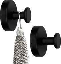 2-Pack Suction Cup Hooks for Shower, Bathroom, Hanging Towels, Robe for Mounting