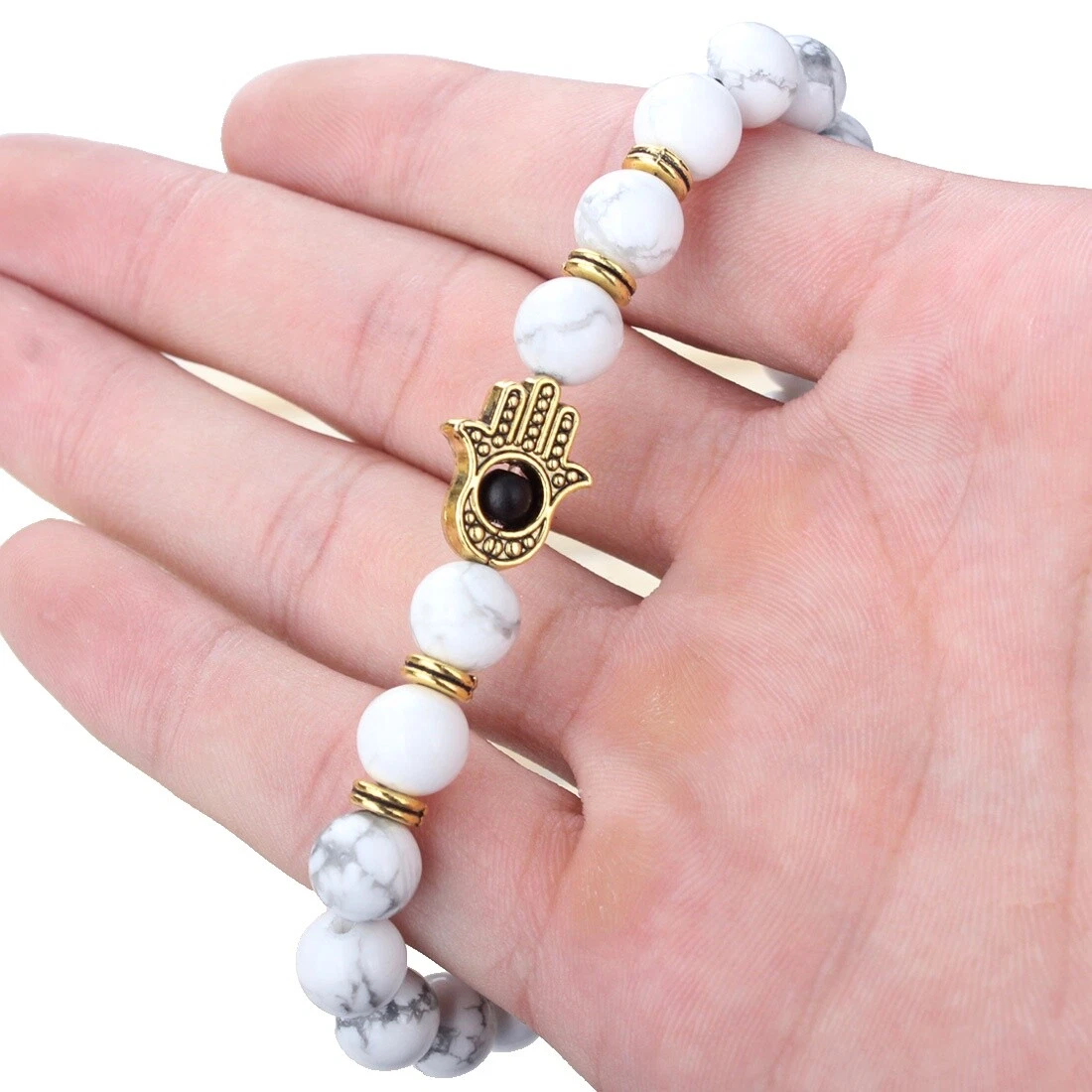 Joyería de Moda enchapado oro amarillo Howlite