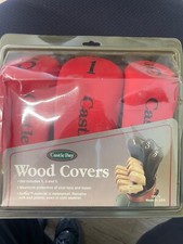 NEW RED LONG DRIVER 3 FAIRWAY WOOD GOLF CLUB ZIPPER HEADCOVER SET head cover