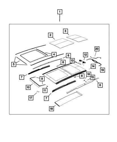 Genuine Mopar 2018-2023 Jeep Renegade Front Wind Deflector Cloth 68266526AA