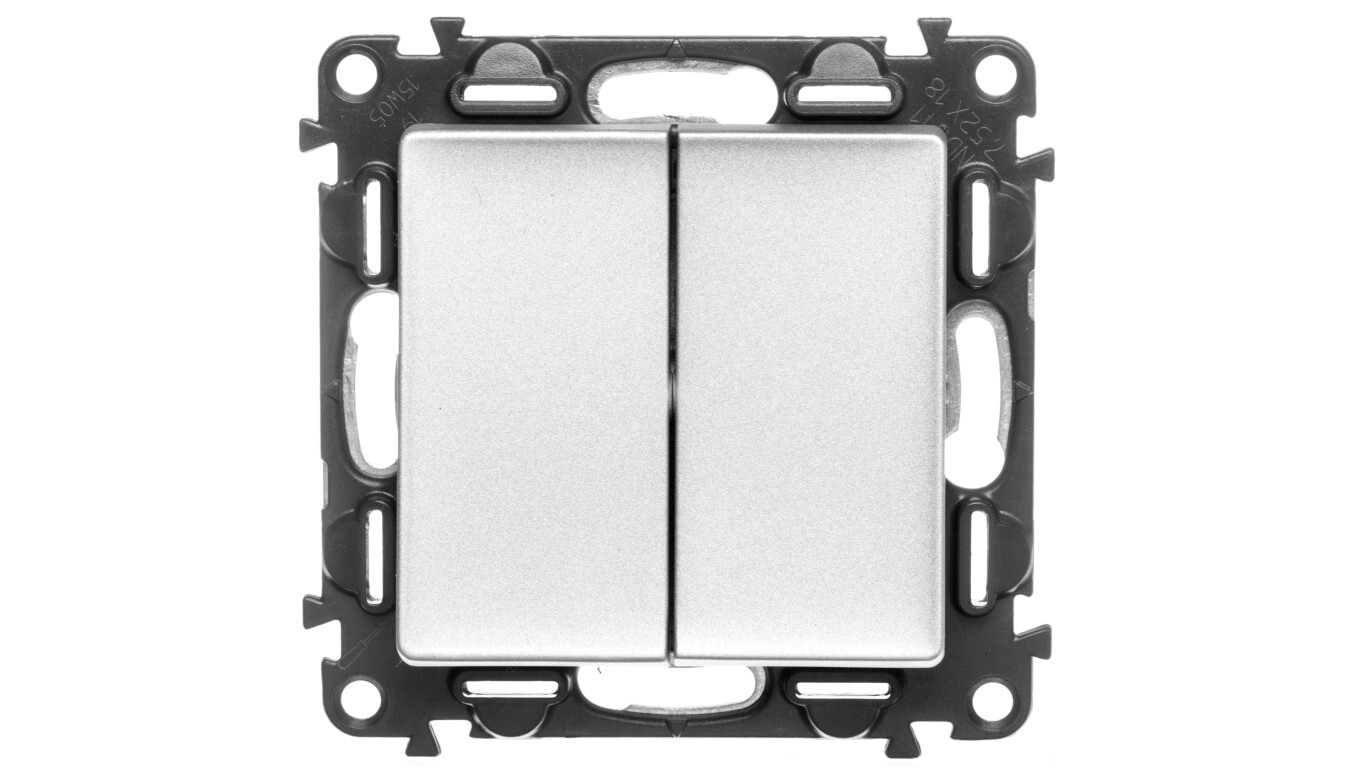VALENA LIFE Changeover button double aluminum 752318 /T2UK
