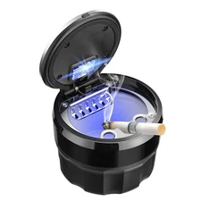 Car Mini Ashtray With Lid Easy Clean Up Detachable Auto Ashtray For Most Car Cup