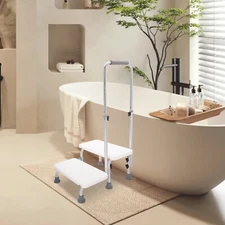 Heavy Duty 2 Steps Medical Foot Stool W/ Handle Freestanding Medical Foot Stool