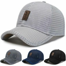 Men Summer Snapback Quick Dry Mesh Baseball Cap Sun Golf Hat Breathable Hat
