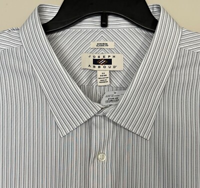 22 34 35 mens dress shirt $110 NEW Dress Shirt Men's Size 22 34/35 (Big) Joseph Abboud Non-Iron  Classic