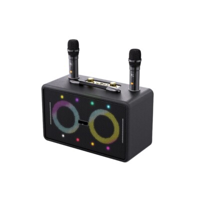 Neue hochwertige Karaoke Maschine mit 2 kabellosen Mikrofonen wiederaufladbar Erwachsene
