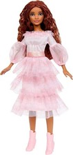 Disney The Little Mermaid Live Action Ariel Doll On Land Celebration Pink Dress