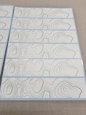 White Arrow Wraps With Green Faded Topo Design 1 Dozen 4.5" X 1"