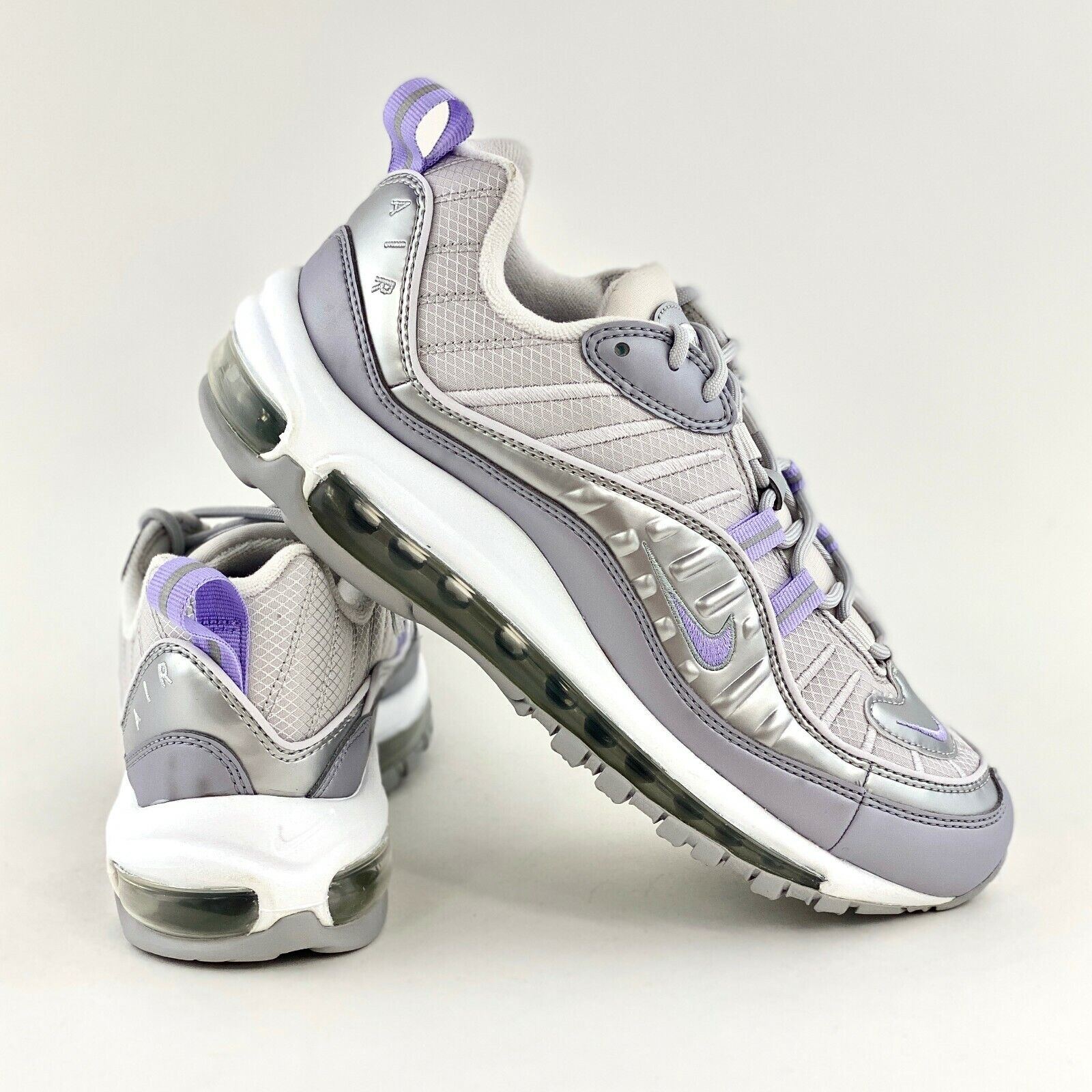 esencia Sano boca Nike Air Max 98 Silver Purple Women&#039;s Size 7.5 Sneakers Shoes BV6536  001 | eBay