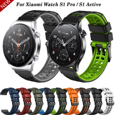 22mm Silicone Strap For Xiaomi MI Watch S1 Pro Active Color 2 S2 42mm 46mm Band