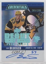 2019 Credentials Debut Ticket Access Autos /299 Tier 1 Teddy Blueger Auto 14bn