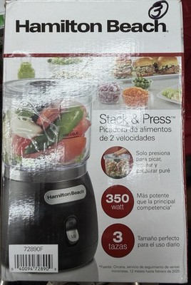 Hamilton Beach Stack & Press Food Chopper   3 Cup   350 Watt   Returned Item