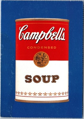 Campbells Condensed Soup Postcard Unposted Advertising Blue Can Collectible