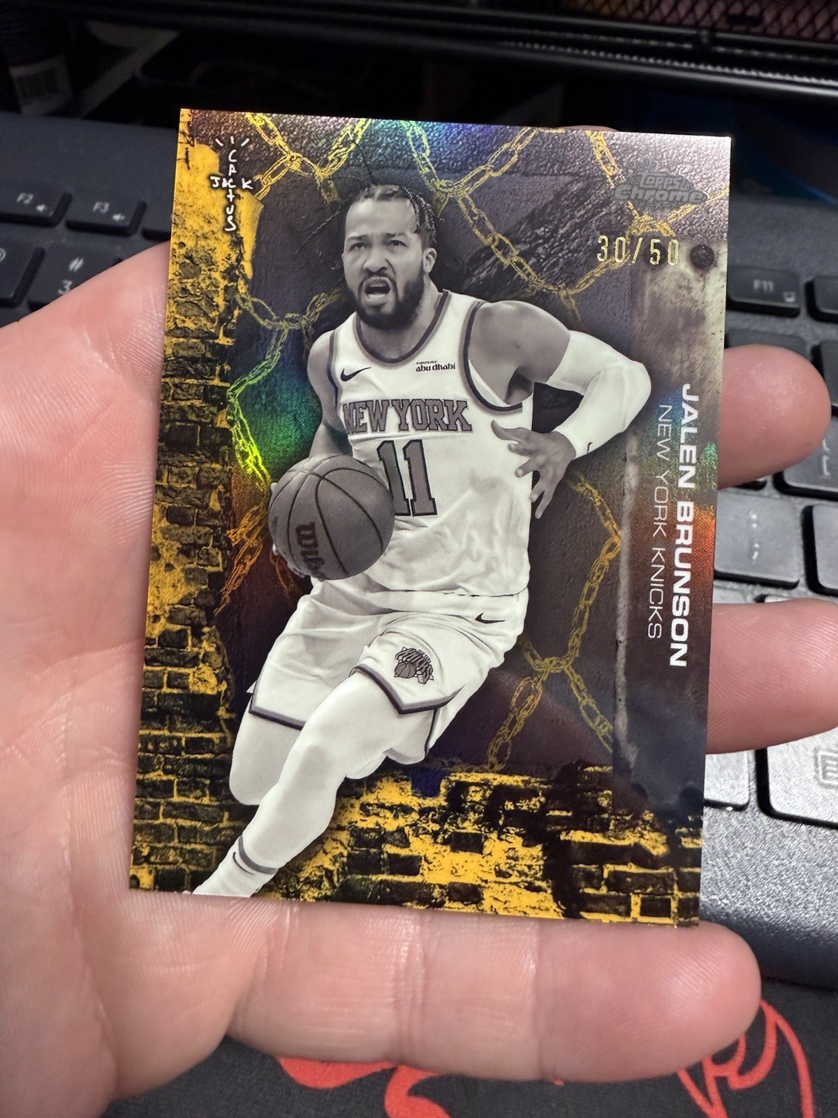 2026 Topps Chrome Cactus Jack Jalen Brunson TRUE GOLD /50 
