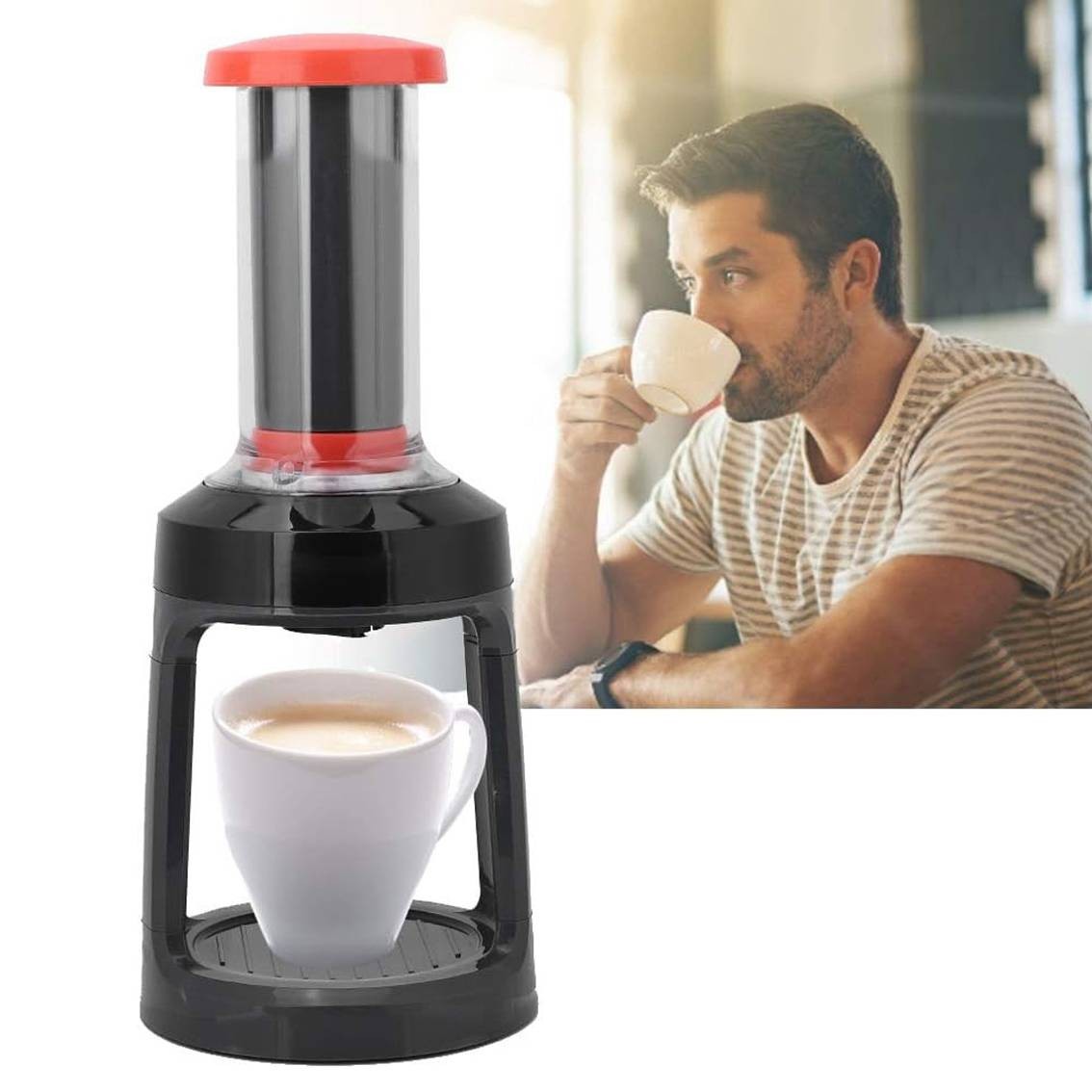 Macchina da Caffè Manuale a Pressione – Portatile Senza Elettricità – Spedizione foto 2