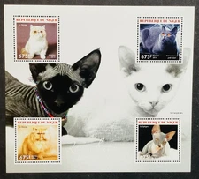 NIGER CAT STAMPS 2014 MNH SPHYNX CATS PERSIAN CORNISH REX PET DOMESTIC ANIMALS