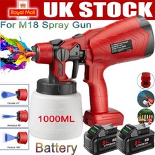 Spray Gun For Milwaukee M18 18V Battery Cordless Wall Paint Sprayer Electric Gun