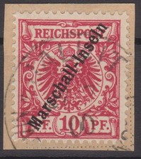 == Dt. Kolonie MARSHALL-INSELN Mi. 3 IIb gest., kompetent gepr&uuml;ft, Kat. 500&euro; ==